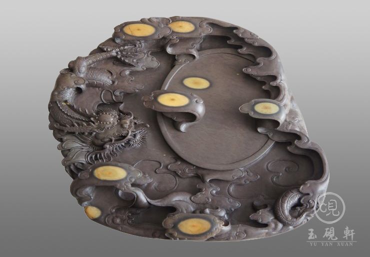 祥龙戏珠砚（已出售）