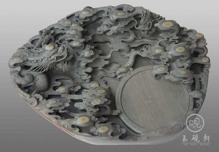 双龙戏珠砚